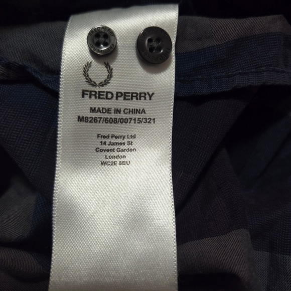 Fred Perry Men's Plaid Button Down Shirt Long Sleeve Casual Top Size XL - Picture 9 of 11
